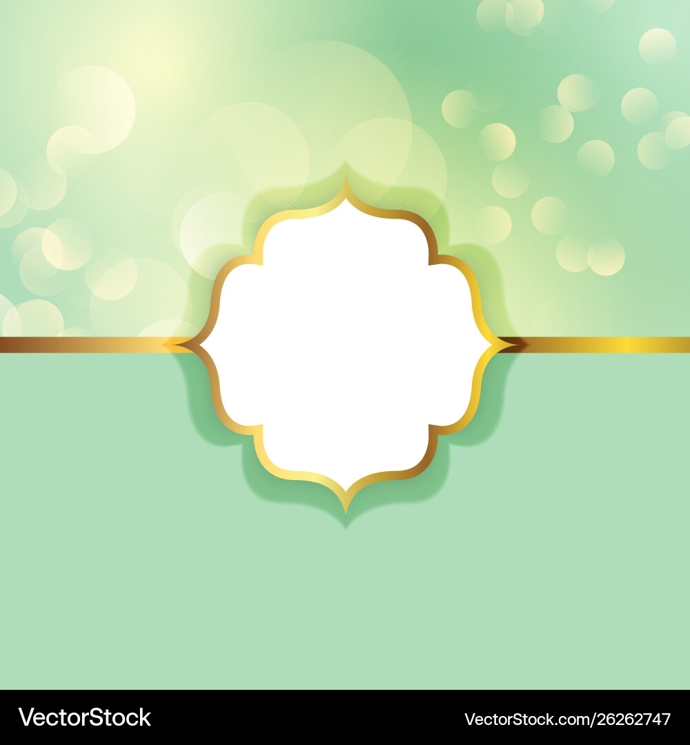 Elegant frame on a bokeh lights background vector image
