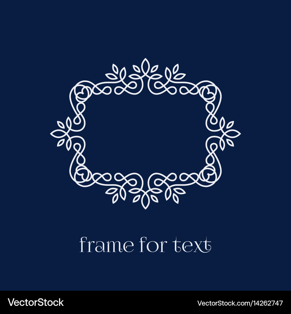 Frame for text vector image