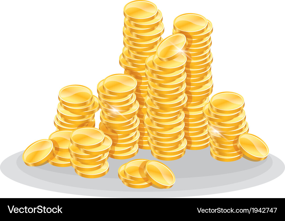 Golden coins Vector Image