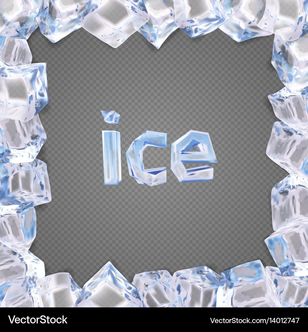 Ice Cube Frame Vector Image