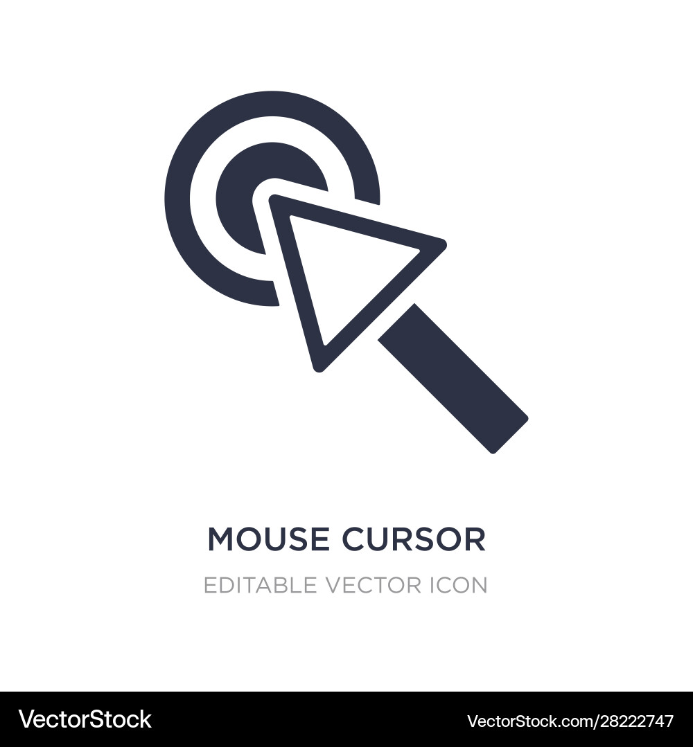 Mouse cursor icon on white background simple Mouse cursor icon on white background simple vector image