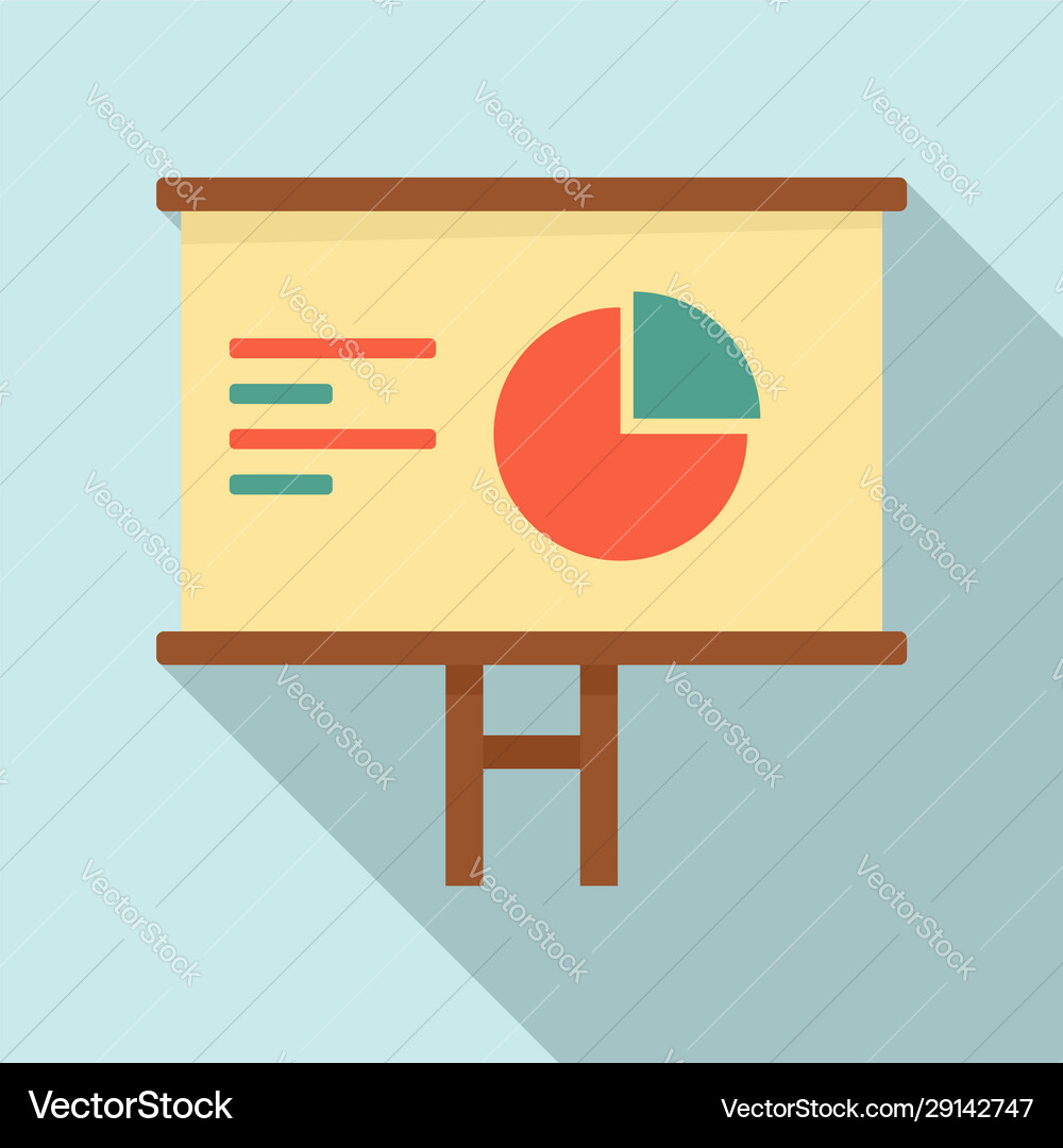 Pie graph board icon flat style Pie graph board icon flat style vector image