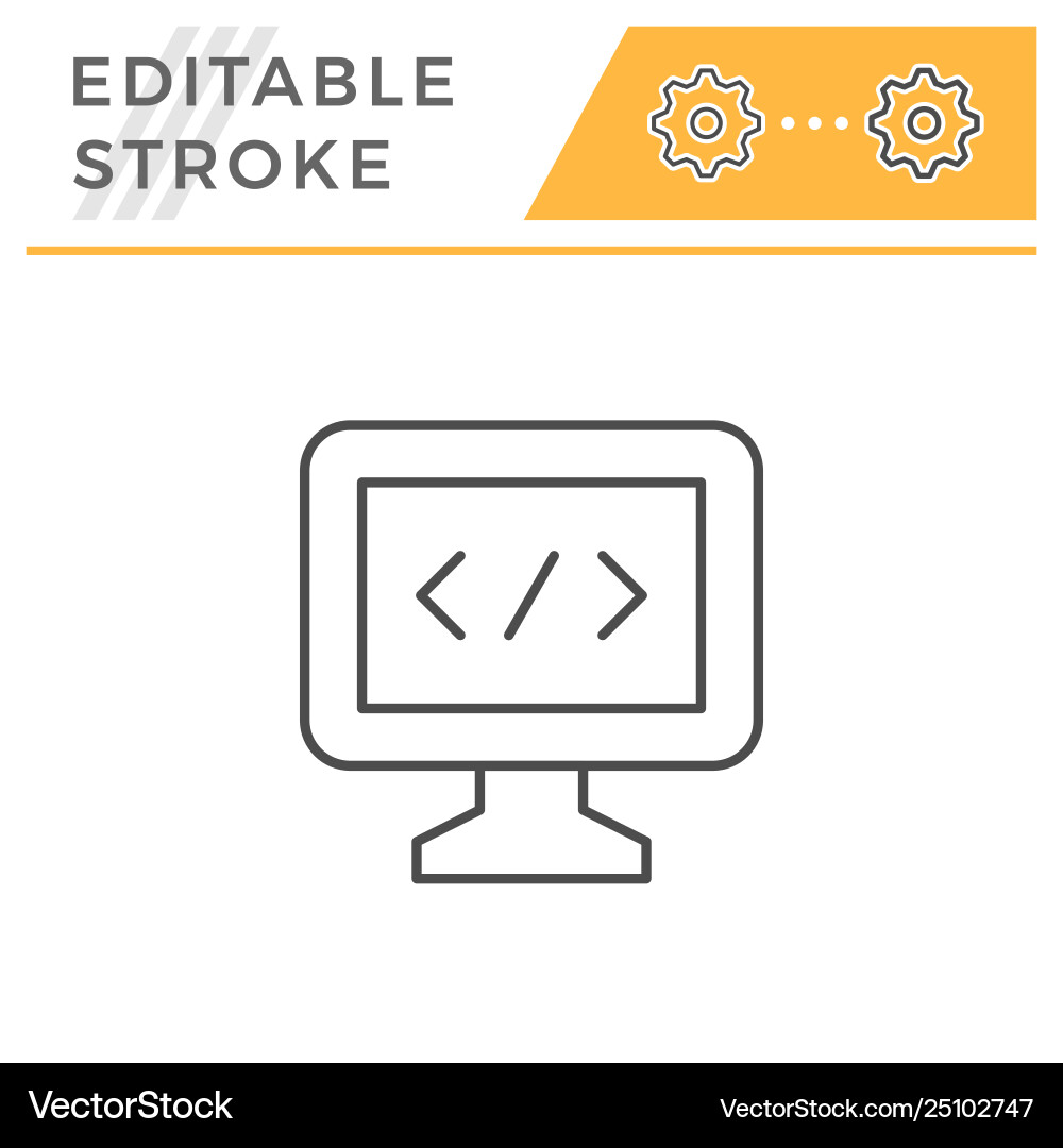 Programming line icon Programming line icon vector image