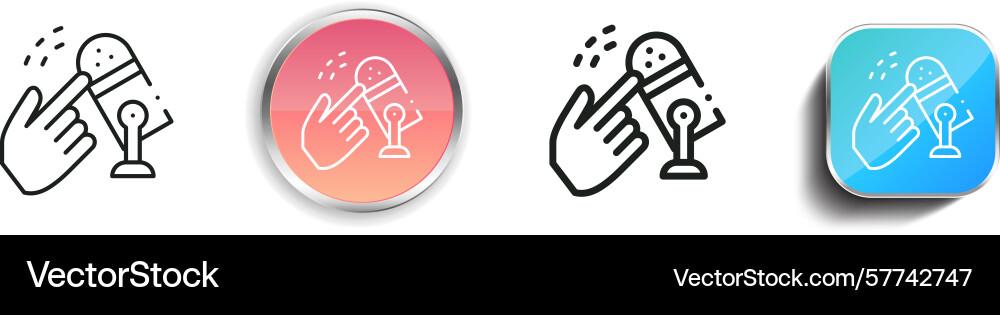 Record icon thin linear regular and button style Record icon thin linear regular and button style vector image
