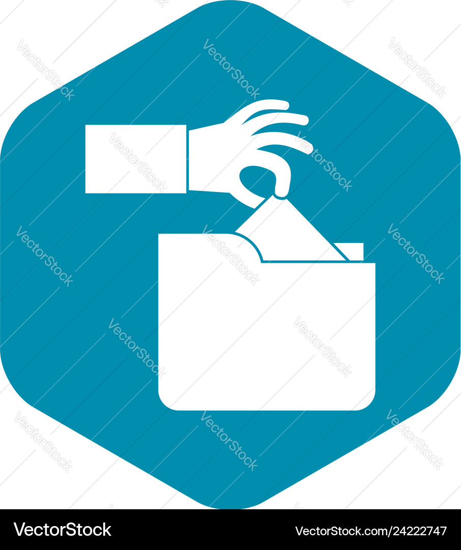 Robbery secret data in folder icon vector image