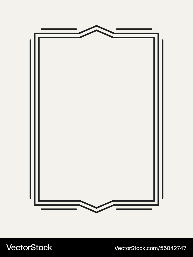 Simple outline frame thin border with double Simple outline frame thin border with double vector image
