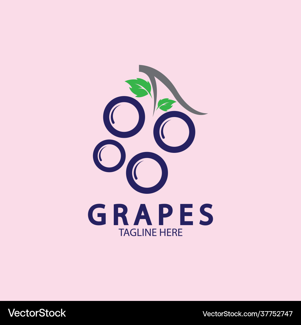 Trauben-Logo-Ikone isoliert Bio-Weinbrand Trauben-Logo-Ikone isoliert Bio-Weinbrand Vektorbild