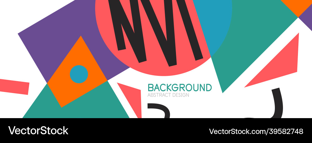 Abstract background blocks lines triangles vector image