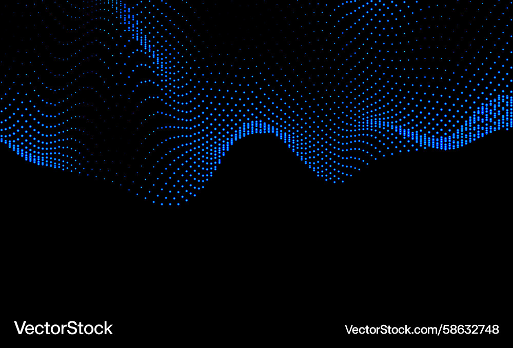 Abstract gradient dynamic wave of particles Abstract gradient dynamic wave of particles Vector Image