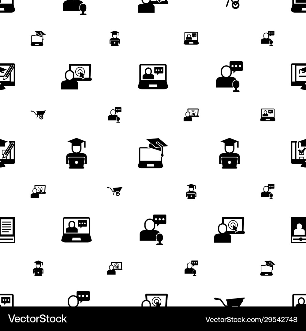 Cart icons pattern seamless included editable vector image