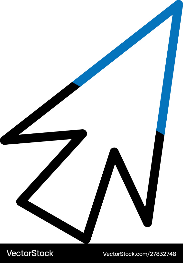 Cursor icon with white background Vector Image