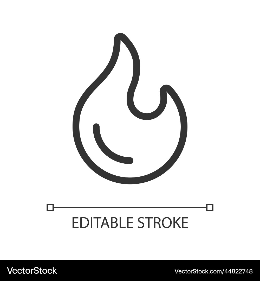 Flame Pixel UI Icon Vector Image
