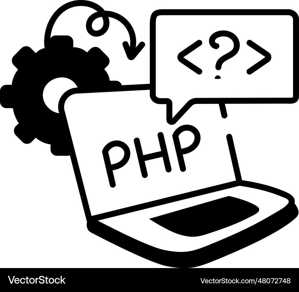 Php coding vector image