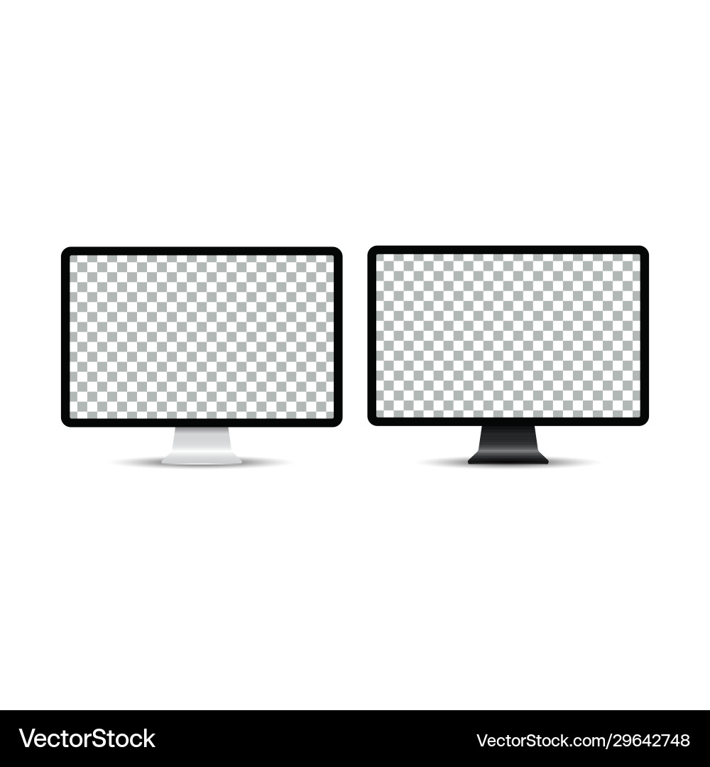 Realistic computer monitor isolated on white Realistic computer monitor isolated on white vector image