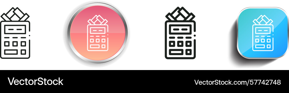 Recorder icon thin linear regular and button Recorder icon thin linear regular and button vector image