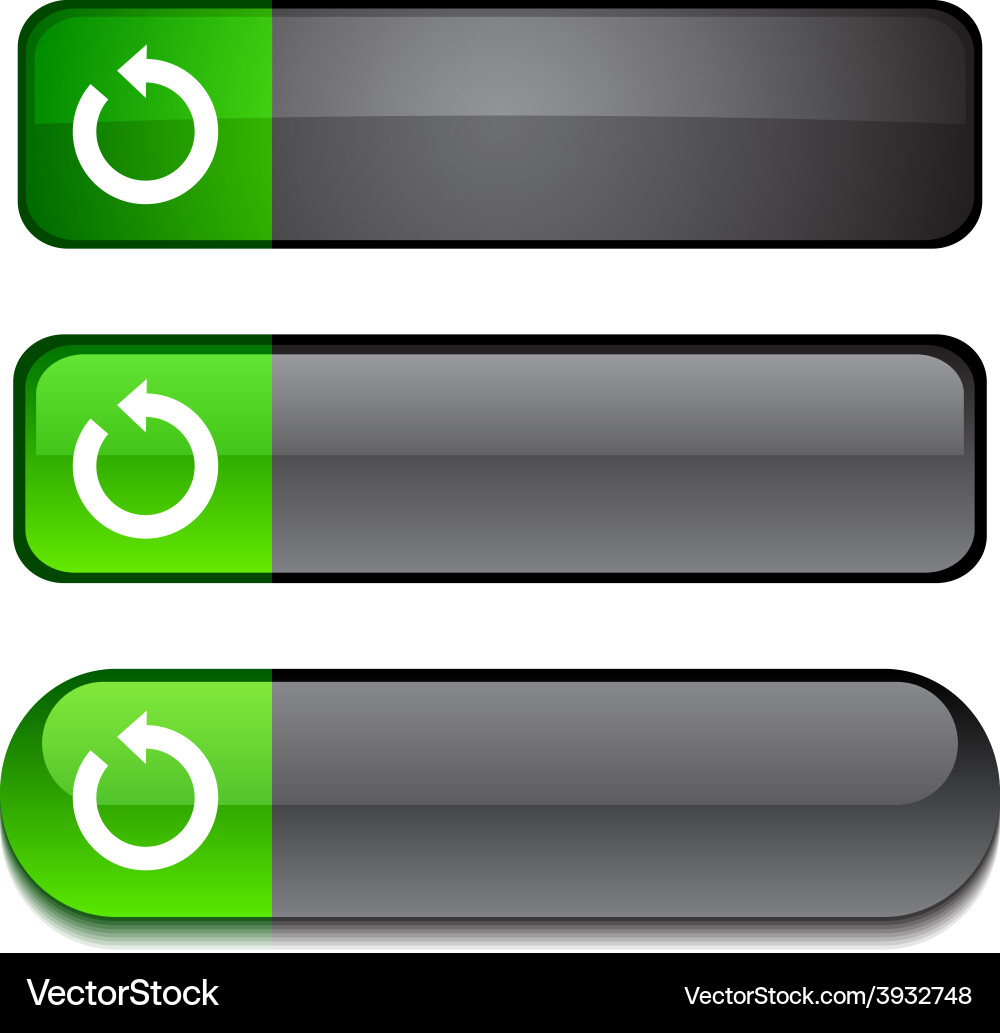 Refresh button set vector image