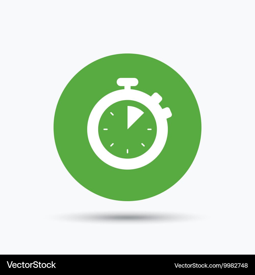 Stopwatch icon timer or clock device sign vector image