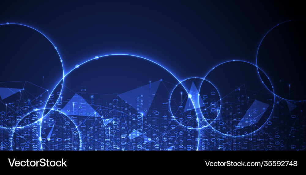 Technology background big data concept binary Technology background big data concept binary vector image
