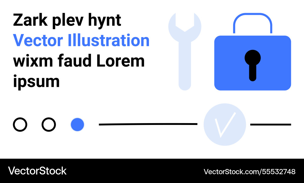 Tool and security icons with text in blue Vector Image