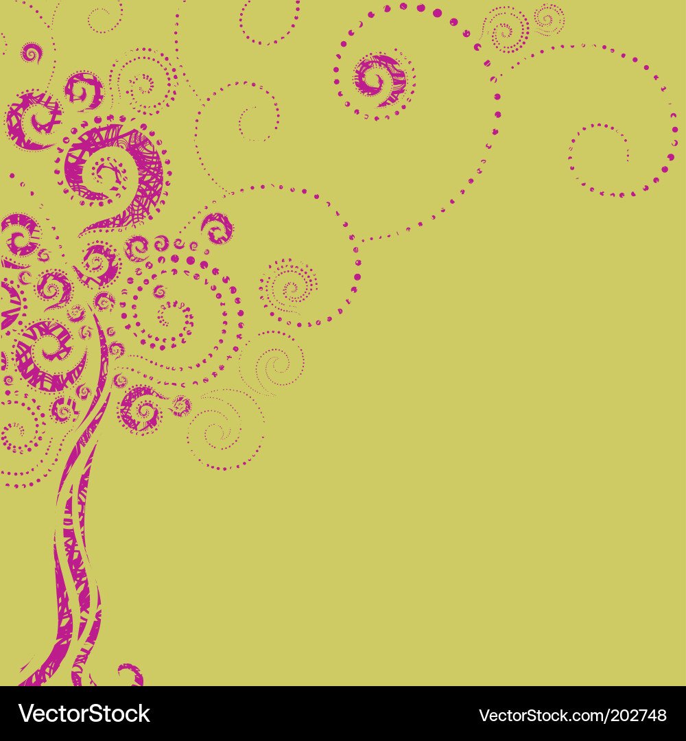 Tree shape from twirls vector image