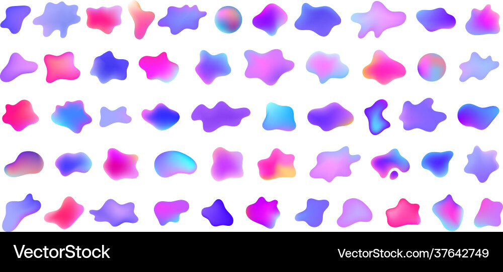 3d gradient spots set isolated abstract vector image