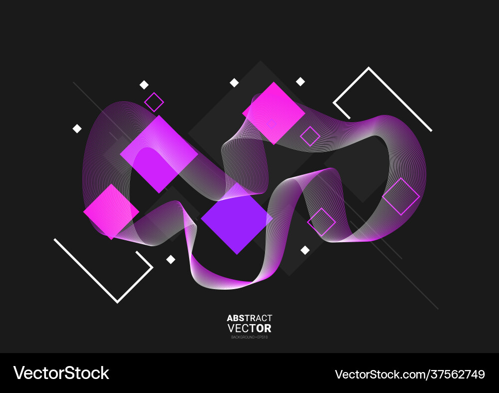 Abstract background with dynamic linear waves Abstract background with dynamic linear waves vector image