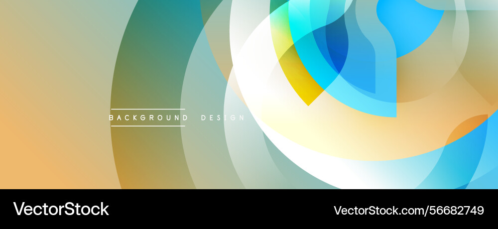 Abstract design features overlapping circles Vector Image
