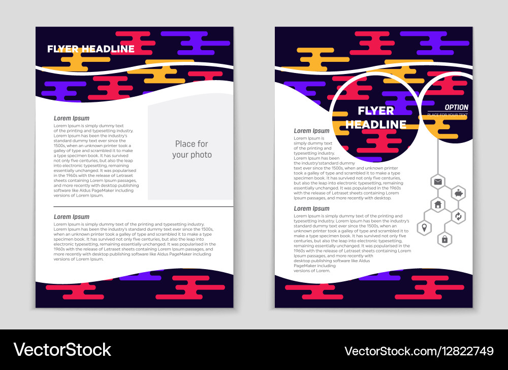 Abstract layout background set for art vector image