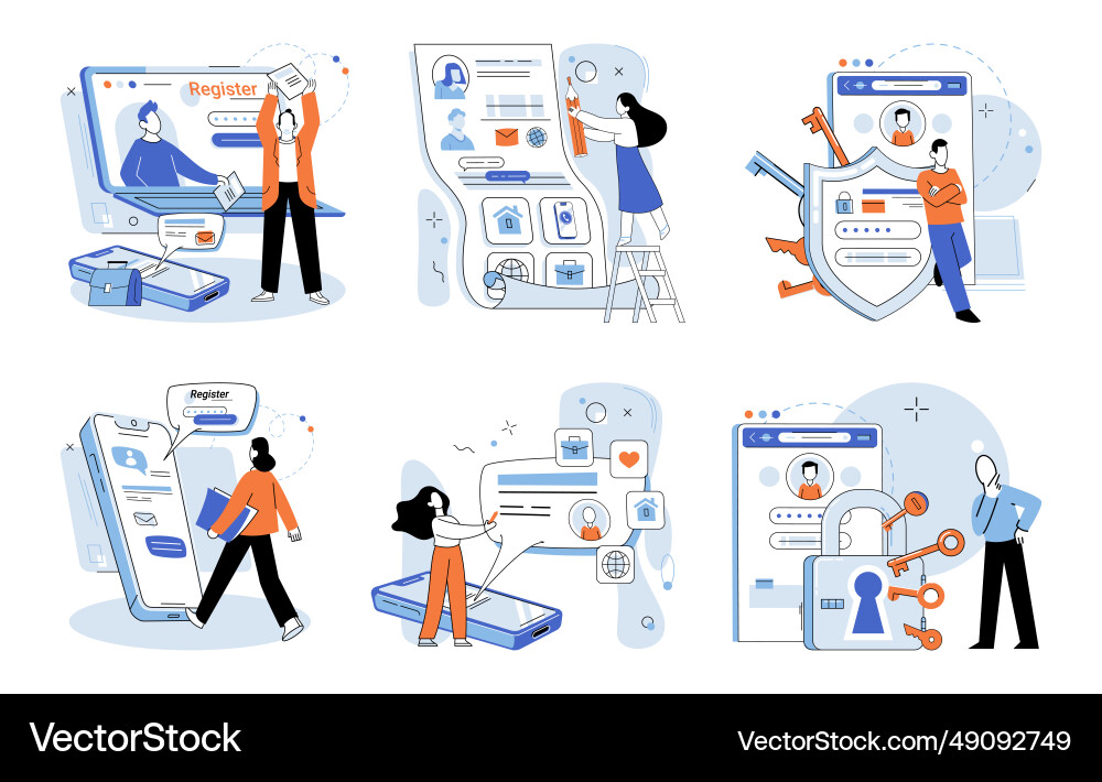Authentication the user interface should Authentication the user interface should Vector Image
