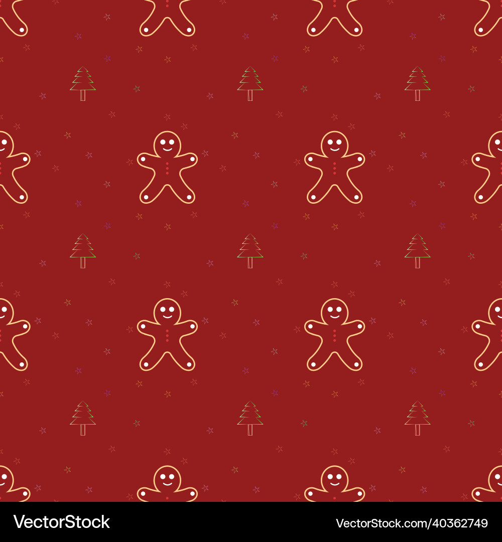 Christmas repeat pattern created with ginger Christmas repeat pattern created with ginger vector image