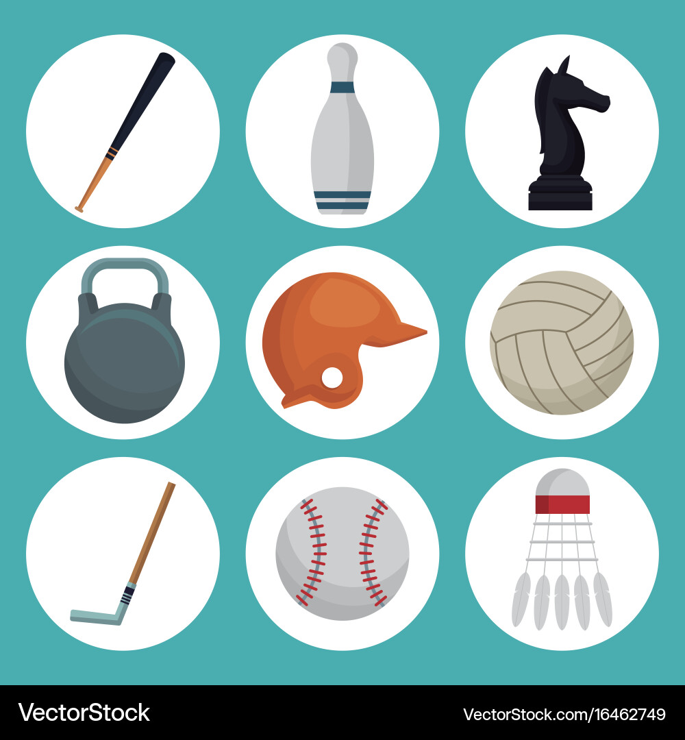 Color background with icons elements in circular vector image