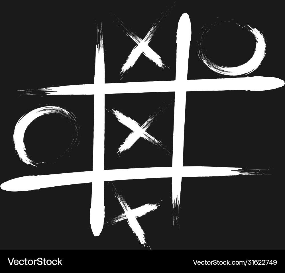 Crosses and zeros in cells intersecting lines Vector Image