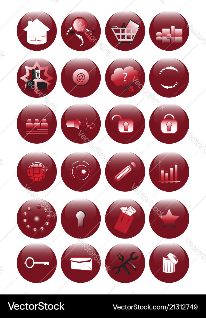 Internet website icons set vector image