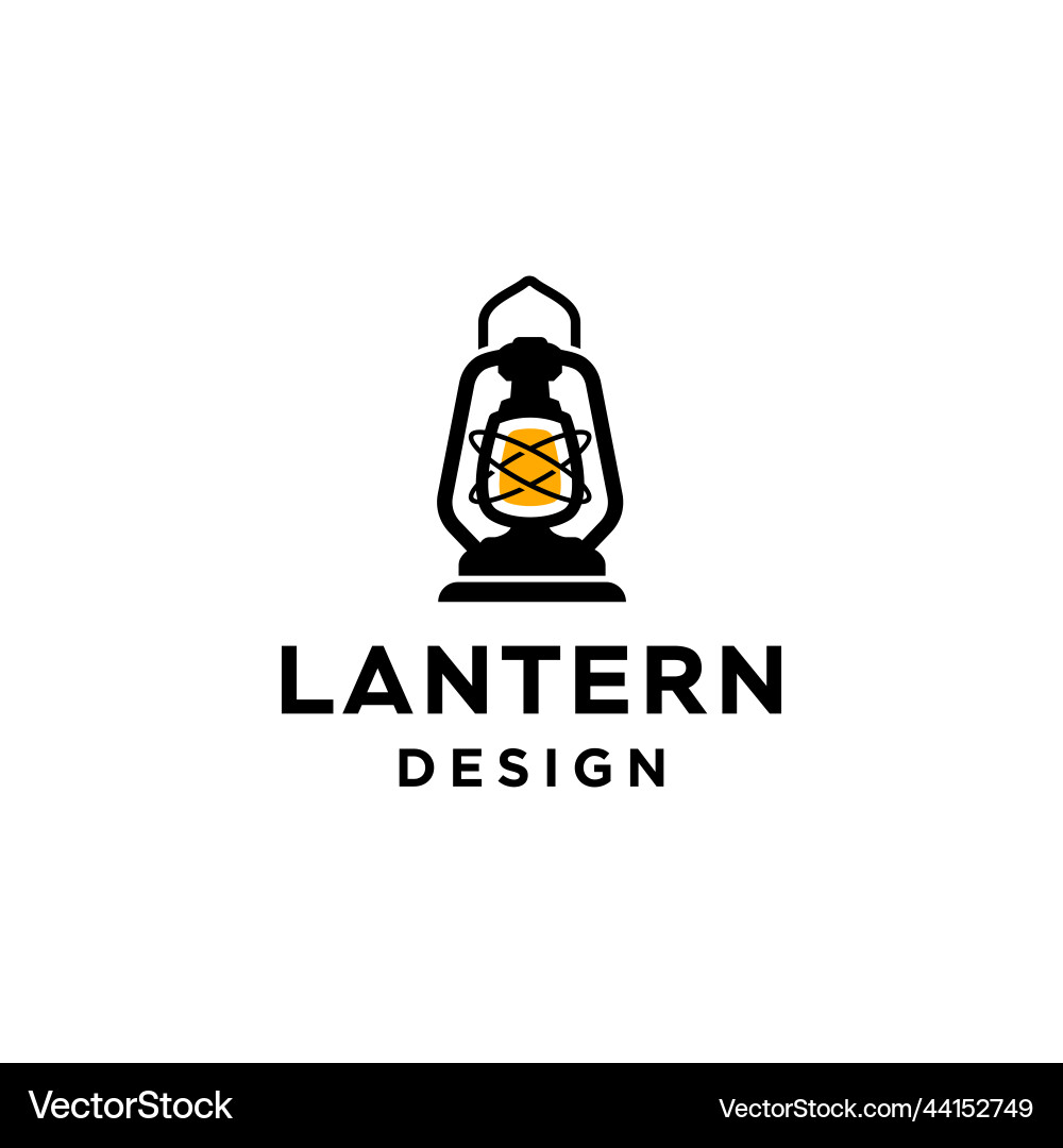 Lantern logo classic old fashioned post vector image