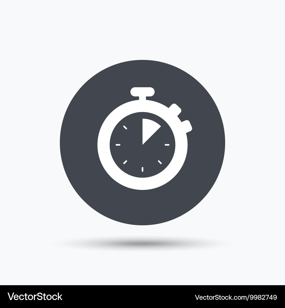 Modern Stopwatch Icon - Timer Symbol Vector Image