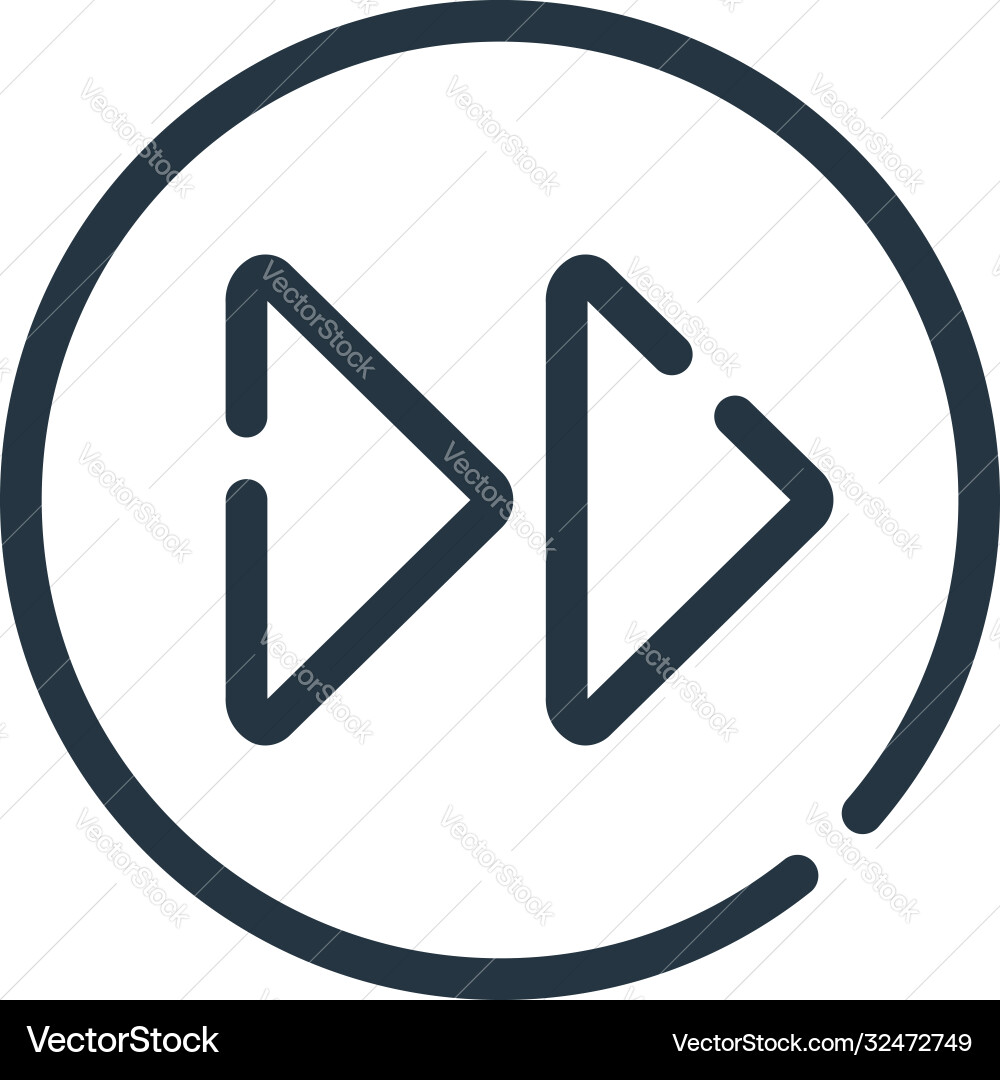 Next icon editable stroke linear symbol Next icon editable stroke linear symbol vector image