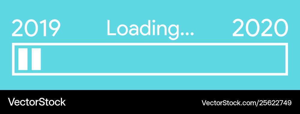Progress bar showing loading 2020 Vector Image