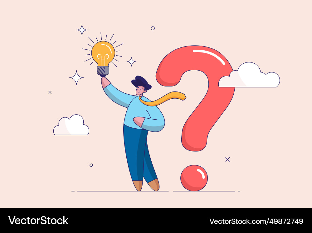 Qa concept question and answer q Qa concept question and answer q Vector Image
