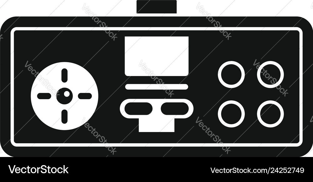 Retro gamepad icon simple style Retro gamepad icon simple style Vector Image
