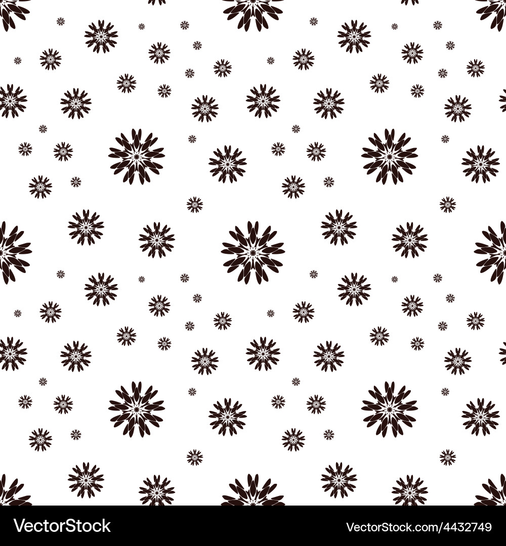 Seamless pattern with abstract flowers repeating Vector Image