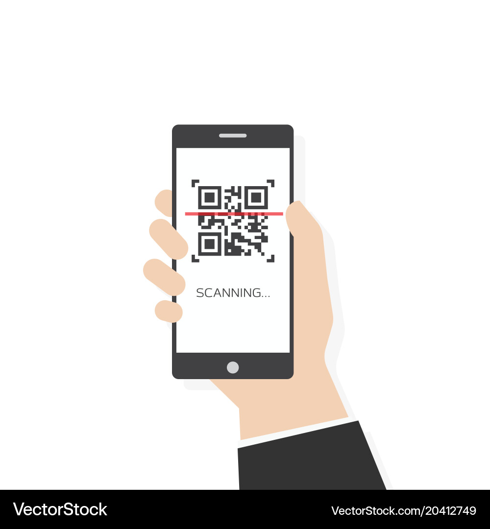Smartphone QR Code Scan vector image