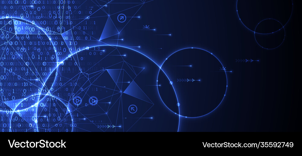 Technology background big data concept binary Technology background big data concept binary vector image
