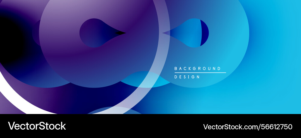Abstract design features overlapping circles Vector Image