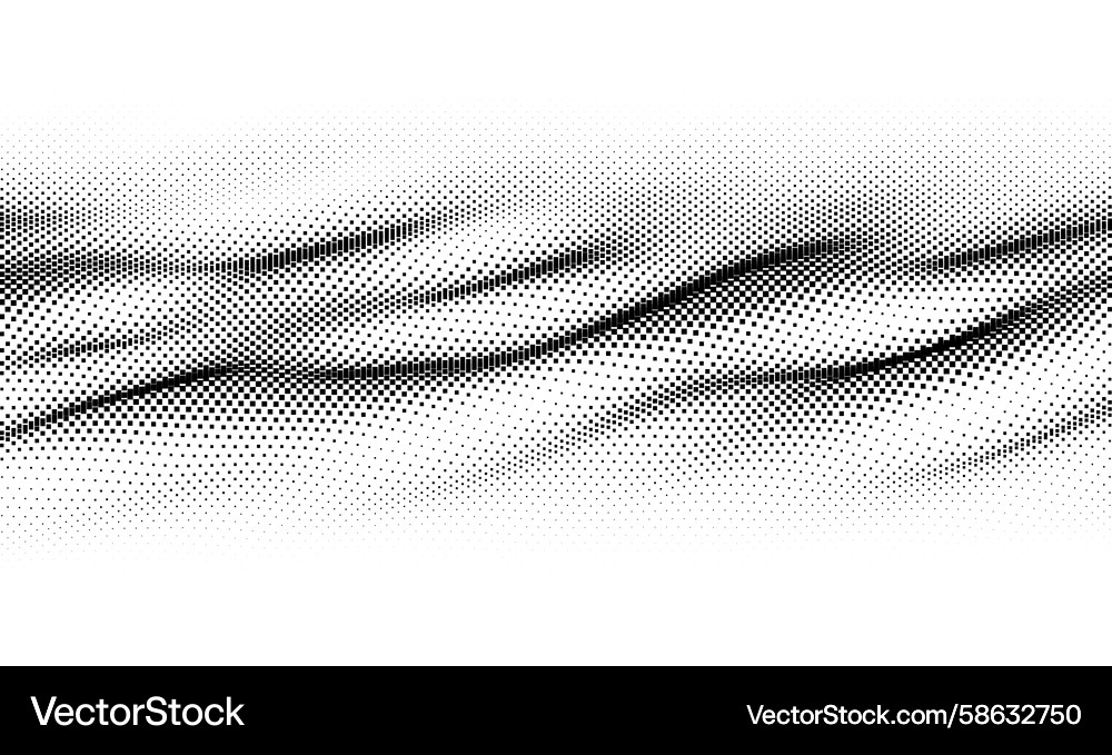 Abstract gradient dynamic wave of particles Vector Image
