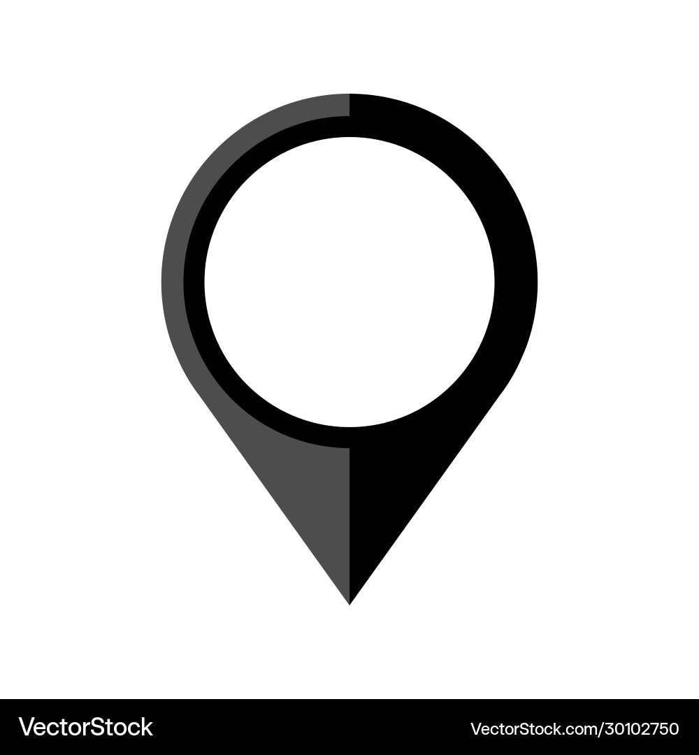 Flat Map Pointer Icon - Navigationssymbol vektorbild