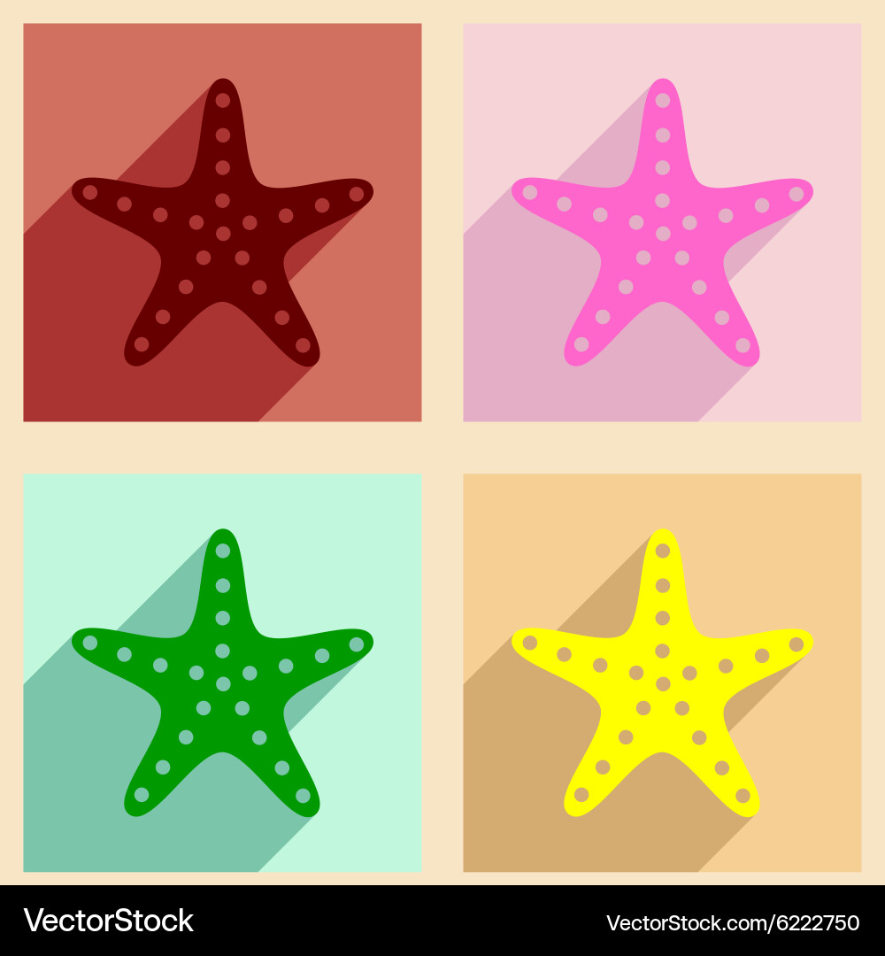 Flat with shadow concept and mobile application vector image