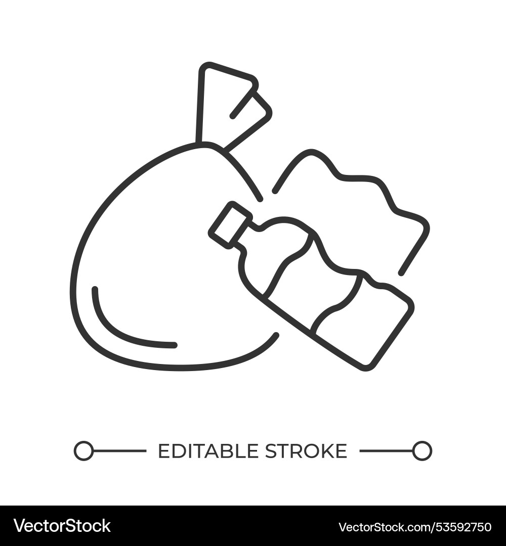 Garbage linear icon Garbage linear icon vector image