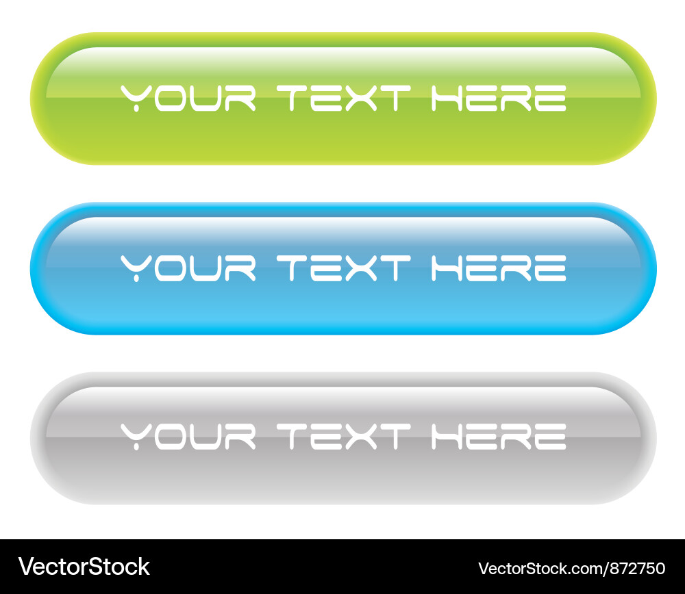 Glossy buttons set vector image