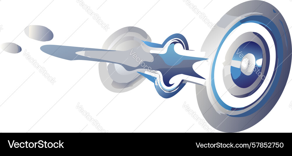 Impactful target hit with dynamic splash effect Vector Image