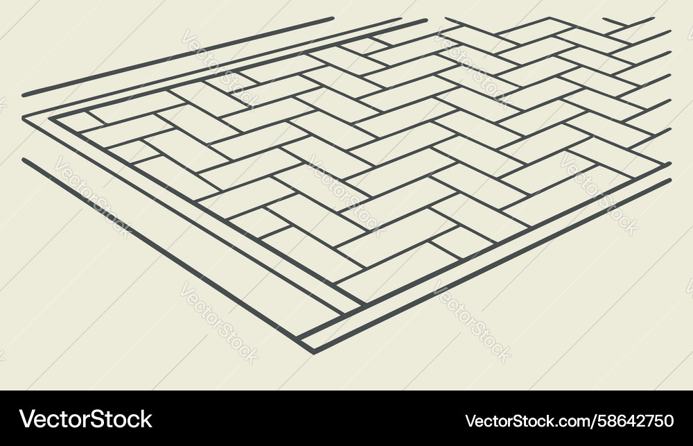 Interlocking Pavement Pattern Vector Image